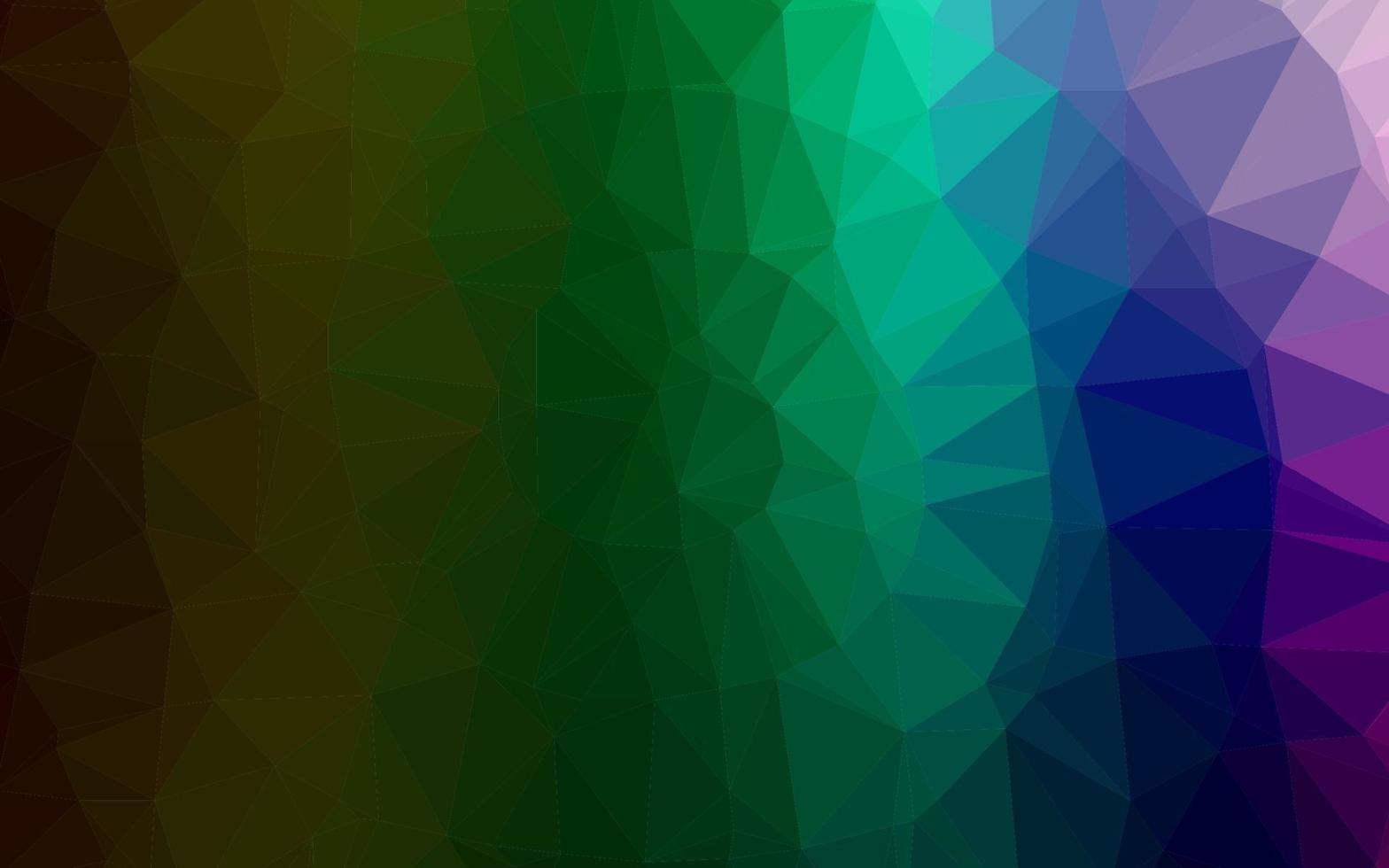 mörk mångfärgad, regnbåge vektor polygonal mall.