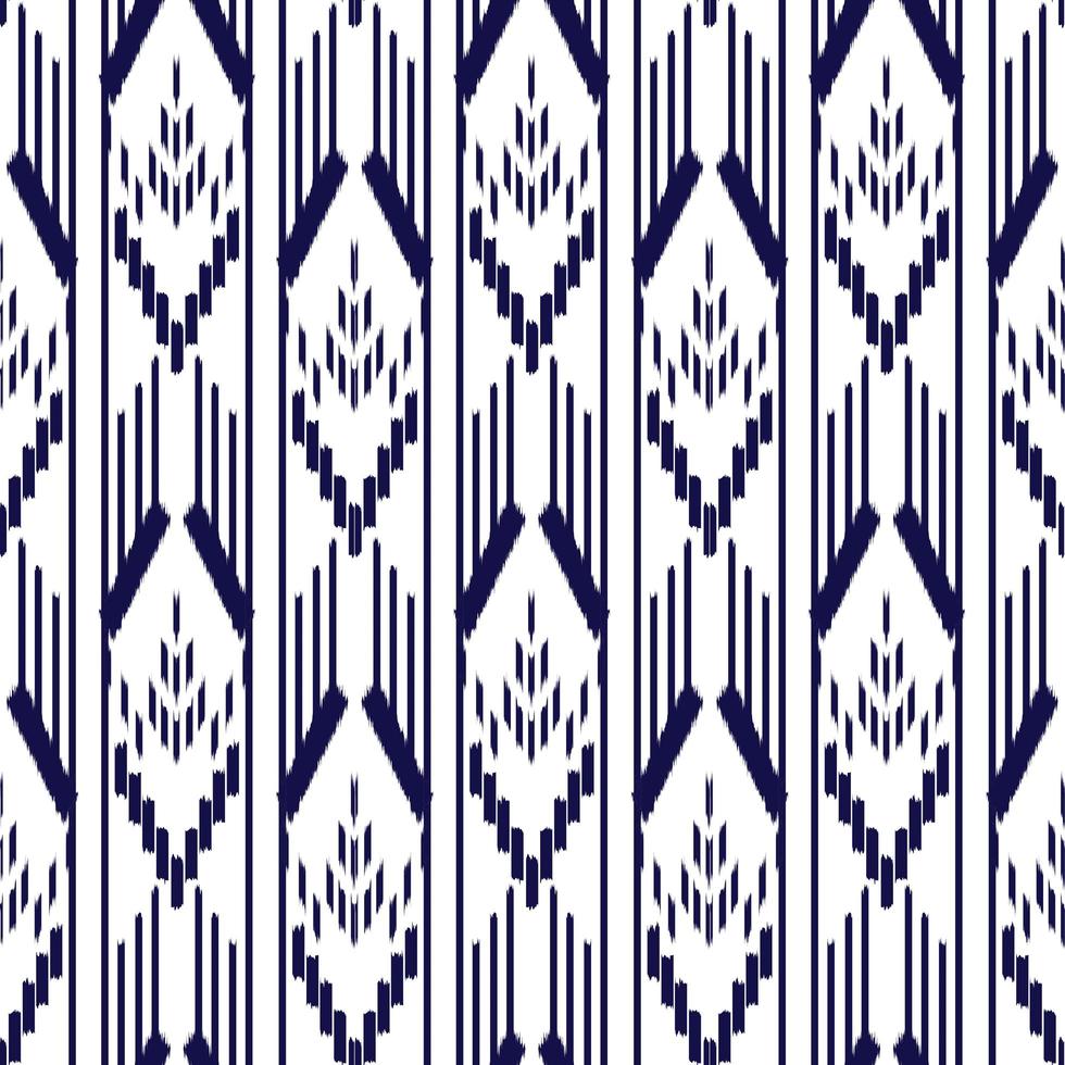 blå och vita ikat sömlösa mönster vektor