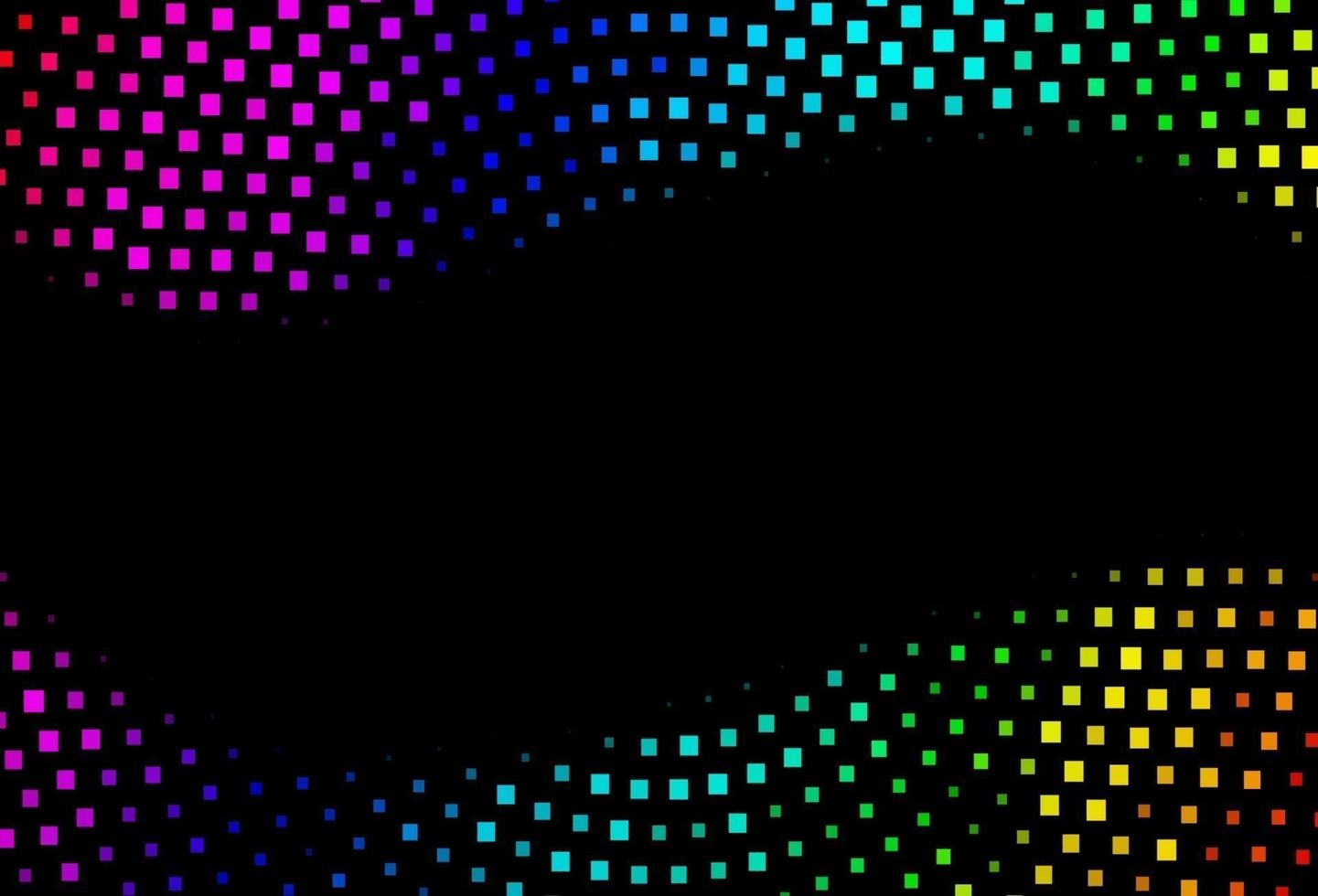dunkle mehrfarbige, regenbogenfarbene Vektortextur im rechteckigen Stil. vektor