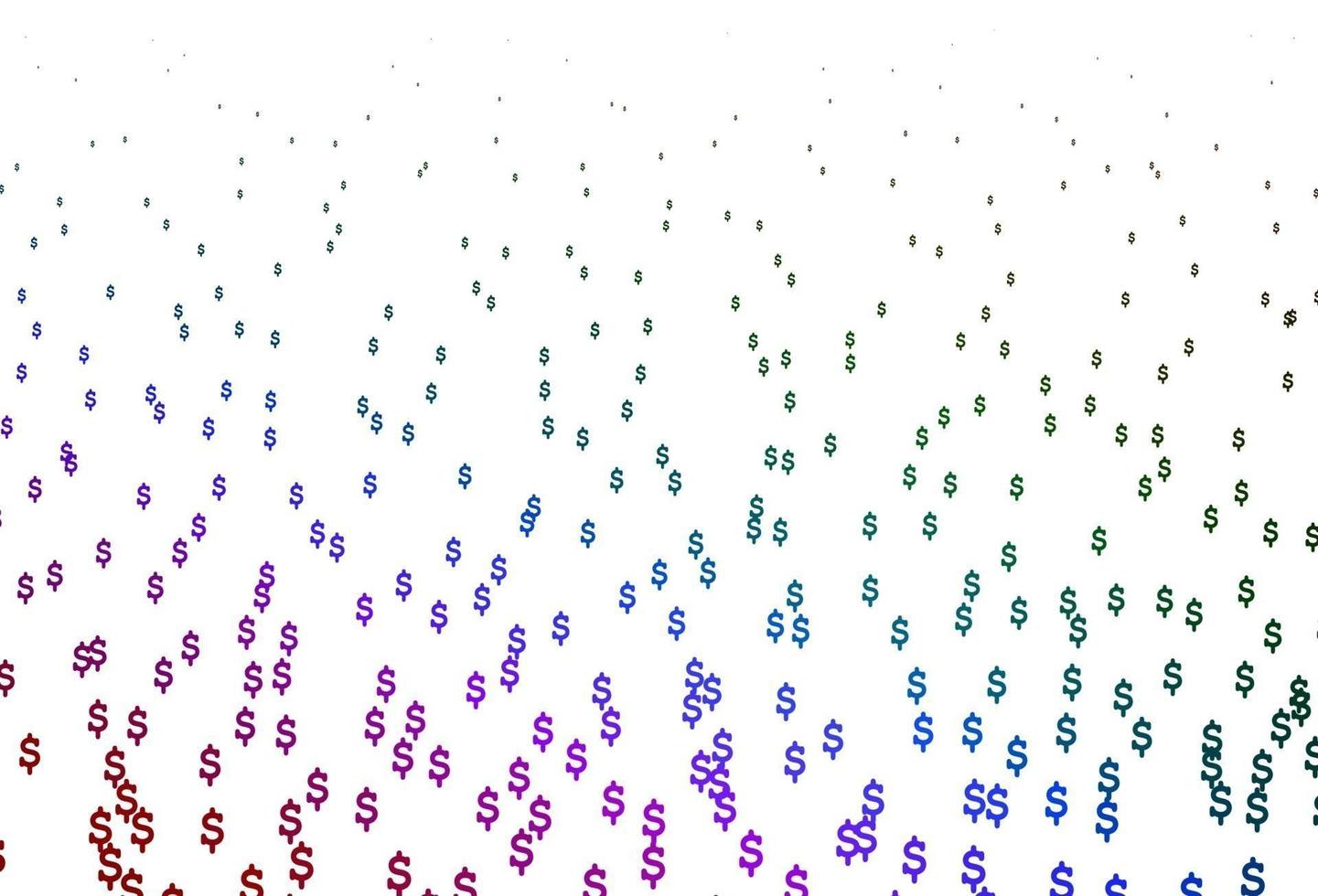 mörk Flerfärgad, regnbåge vektor omslag med dollar tecken.