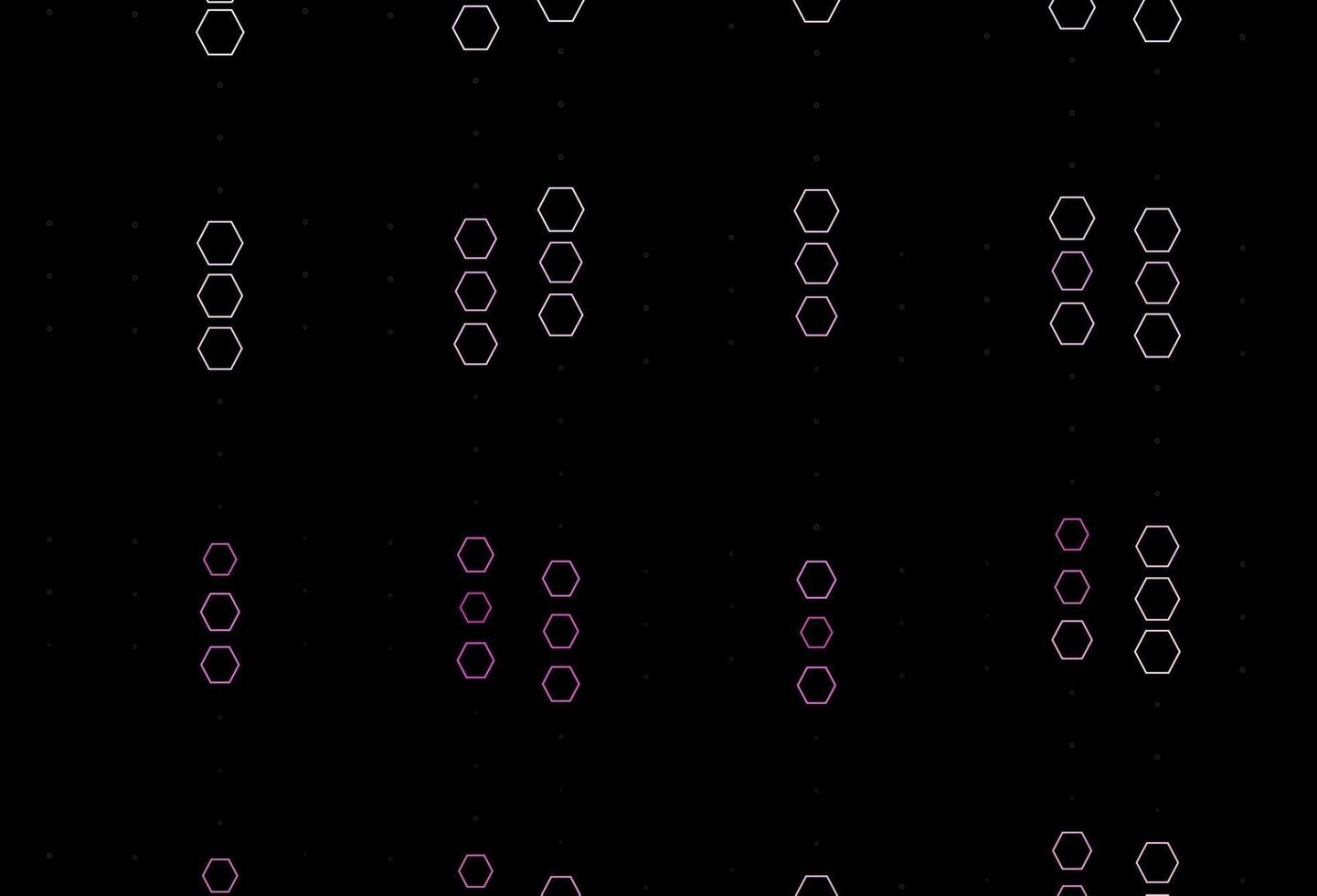 mörkrosa vektormönster med färgglada hexagoner. vektor