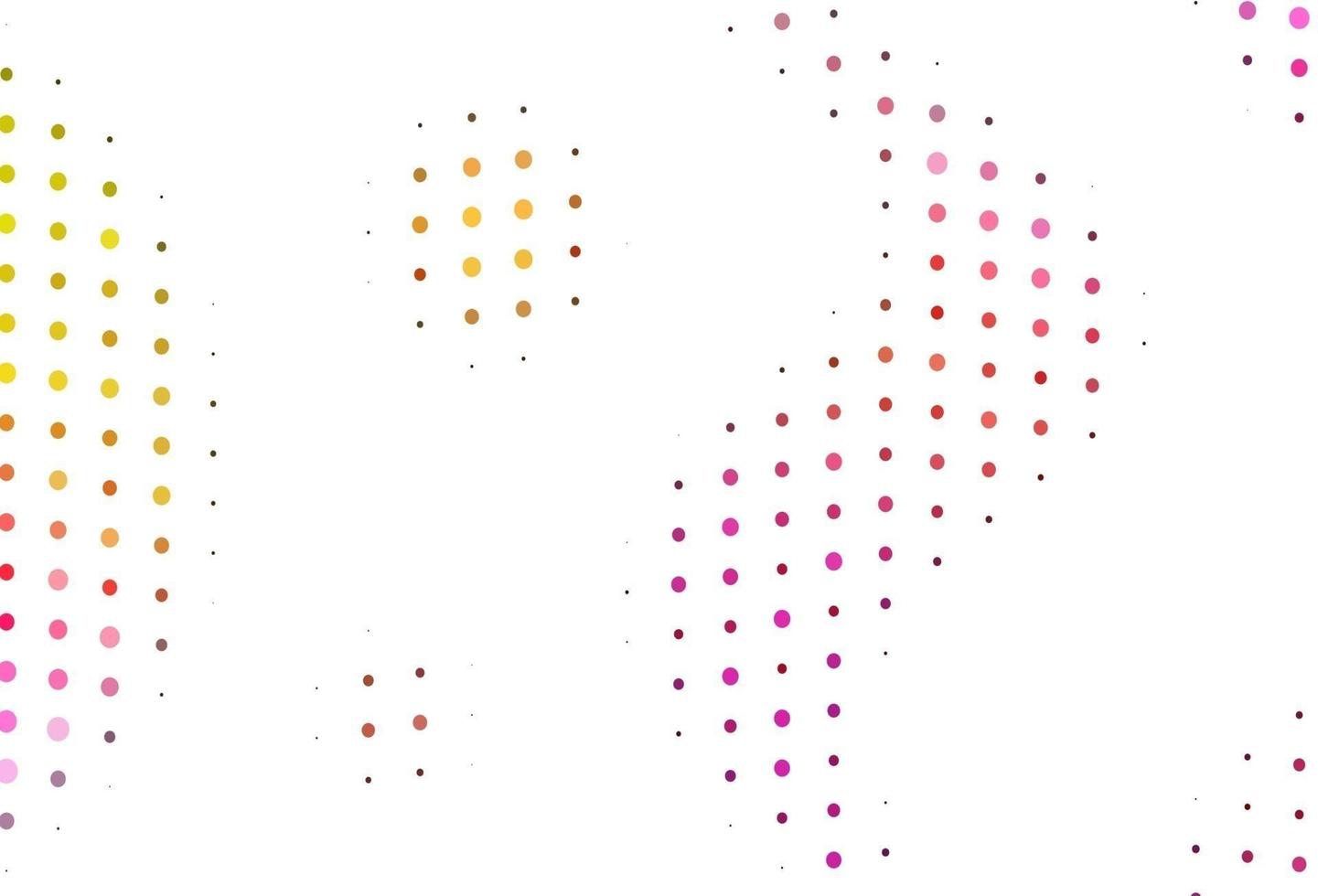 ljusrosa, gul vektorbakgrund med prickar. vektor