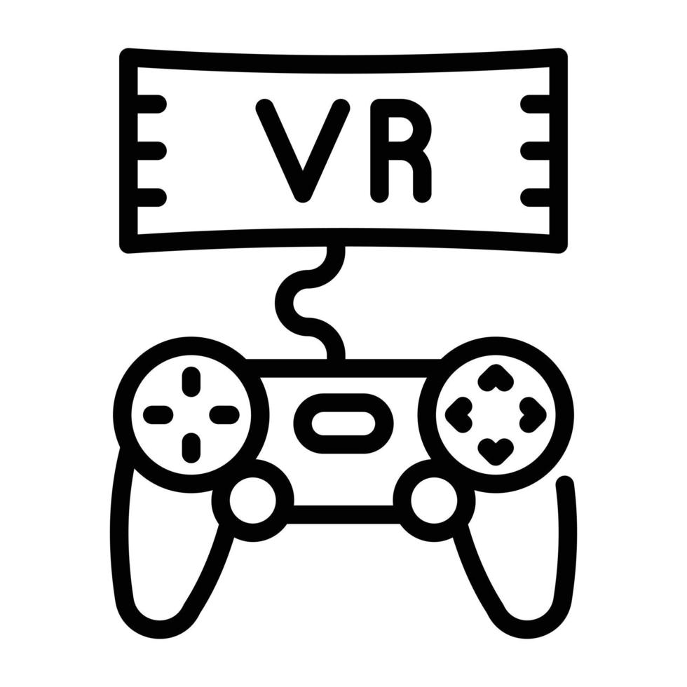 modernes Liniensymbol-Design von vr-Headset vektor