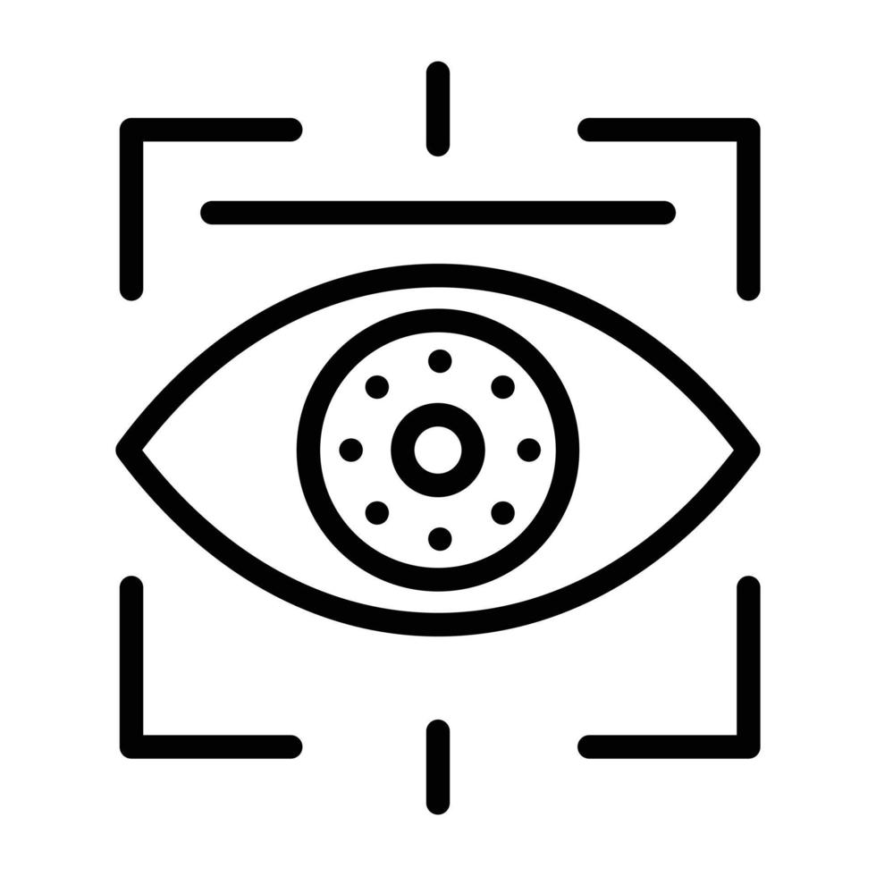 trendig linjär ikon design av öga läser in vektor