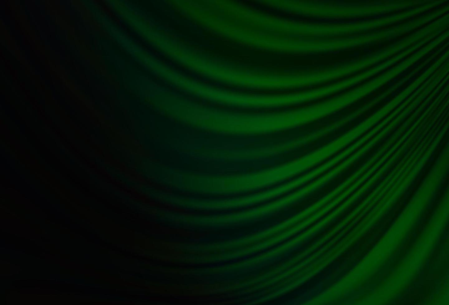 mörkgrön vektorbakgrund med böjda linjer. vektor