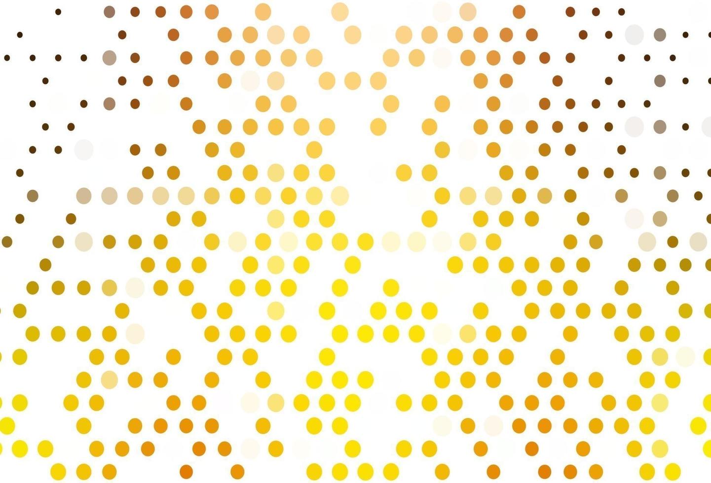 hellgelbe, orangefarbene Vektorvorlage mit Kreisen. vektor