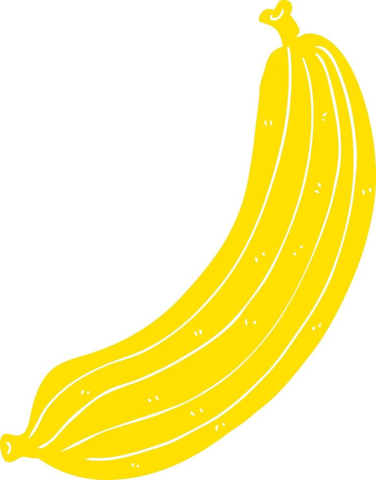 platt Färg illustration av en tecknad serie banan vektor