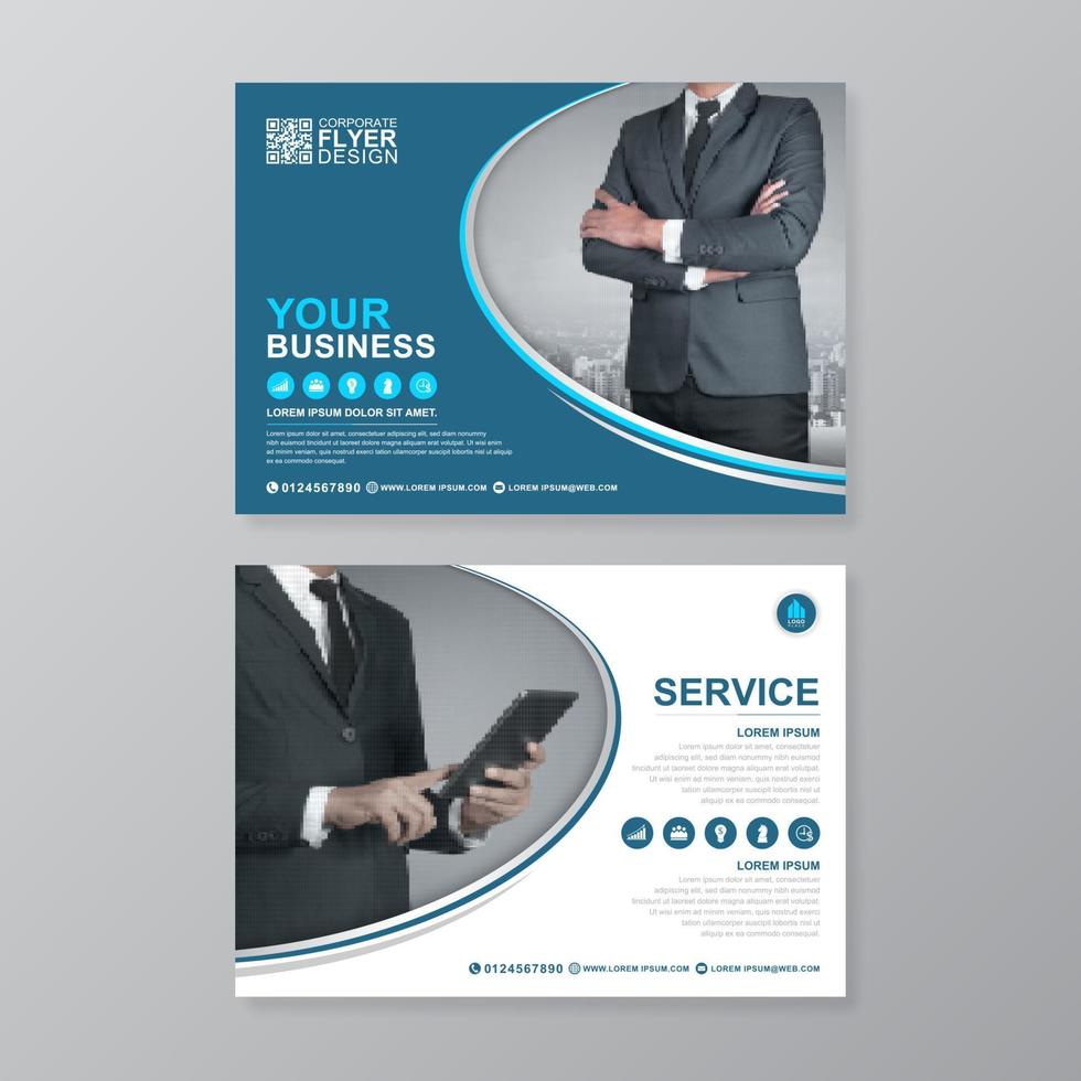 Corporate Business Cover, A4-Vorlage auf der Rückseite und flache Symbole für ein Berichts- und Broschürendesign, Flyer, Banner, Prospektdekoration für den Druck und Präsentationsvektorillustration vektor