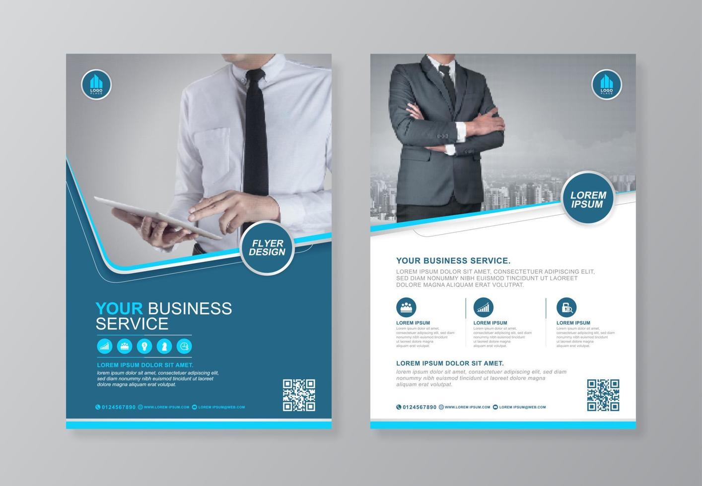 Corporate Business Cover, A4-Vorlage auf der Rückseite und flache Symbole für ein Berichts- und Broschürendesign, Flyer, Banner, Prospektdekoration für den Druck und Präsentationsvektorillustration vektor