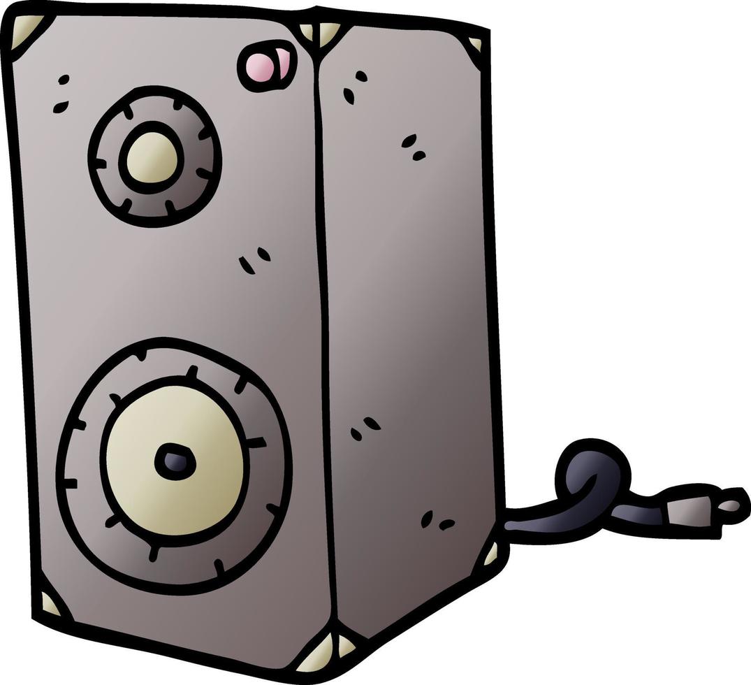 tecknad serie klotter högtalare låda vektor