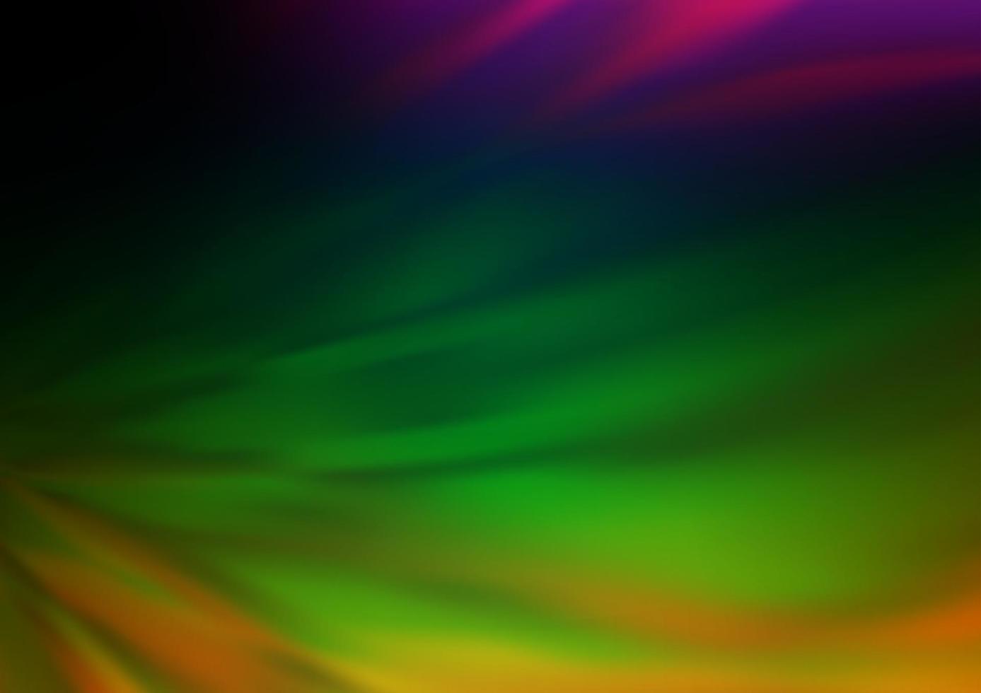 dunkle mehrfarbige, regenbogenfarbene Vektorzusammenfassung der Hintergrund jedoch unscharf. vektor