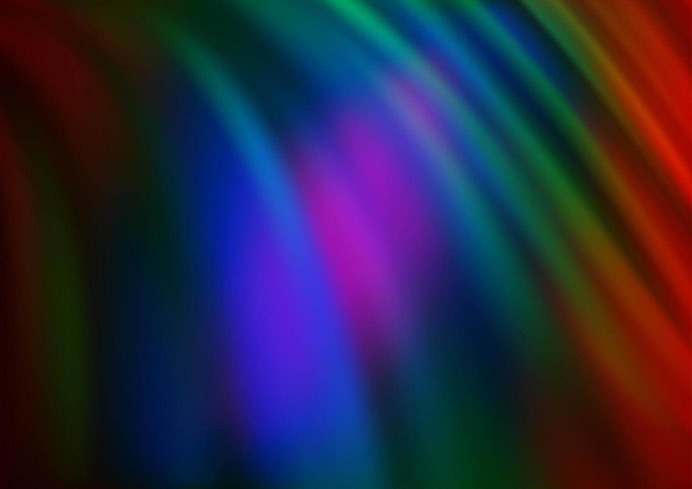 mörk flerfärgad, regnbåge vektor bakgrund med böjda linjer.