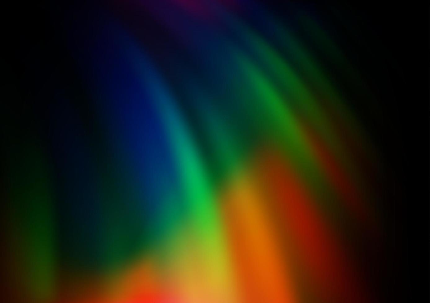 mörk flerfärgad, regnbåge vektor mönster med bubbel former.
