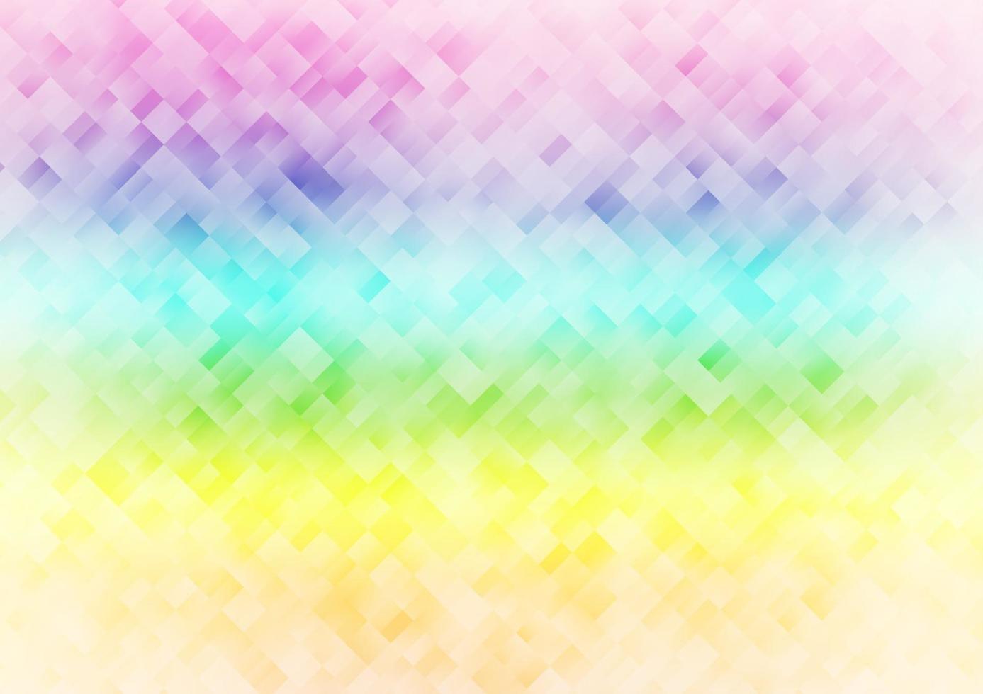 helles, mehrfarbiges, regenbogenfarbenes Vektormuster im quadratischen Stil. vektor