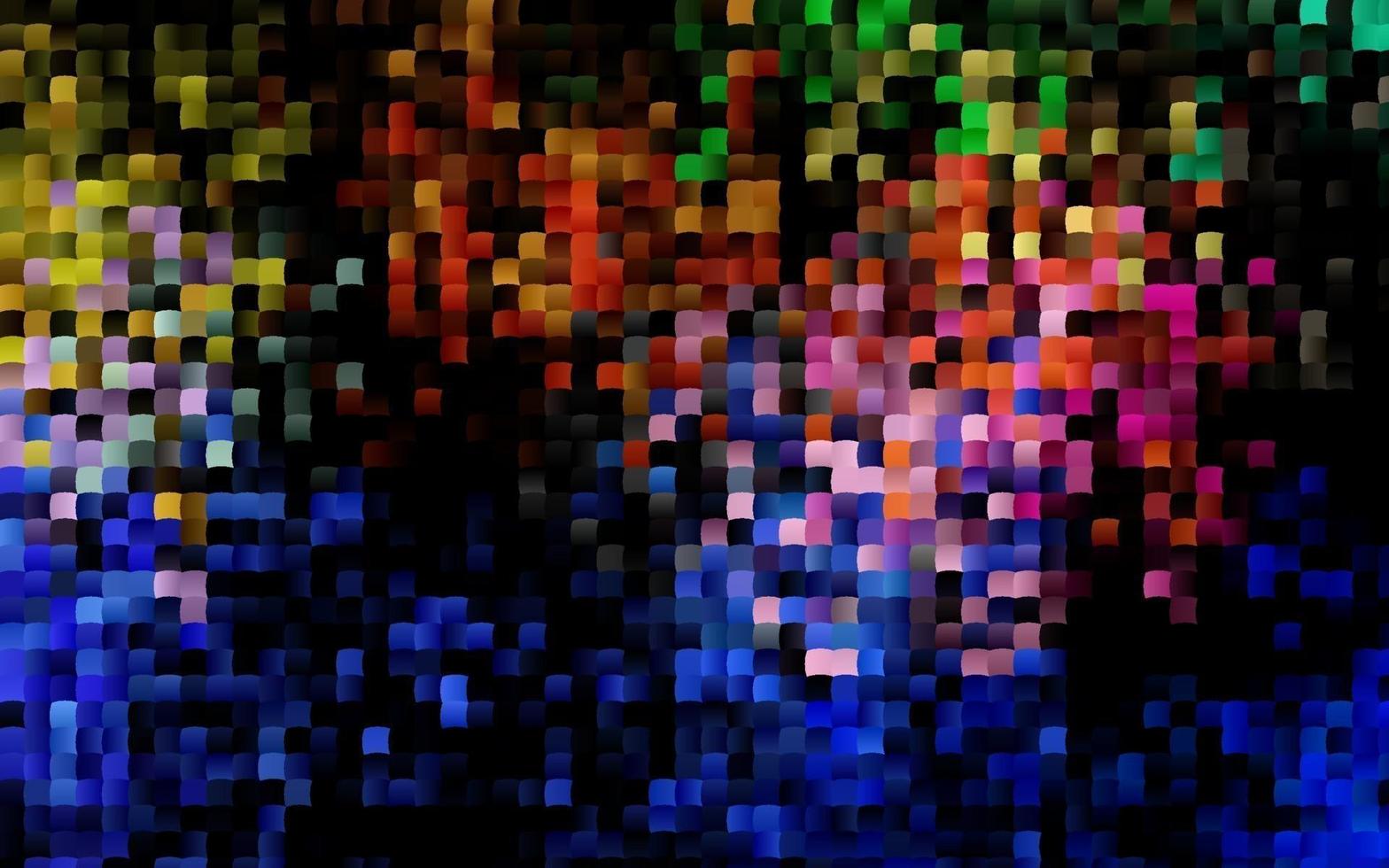 mörk flerfärgad, regnbåge vektor mall med kristaller, rektanglar.