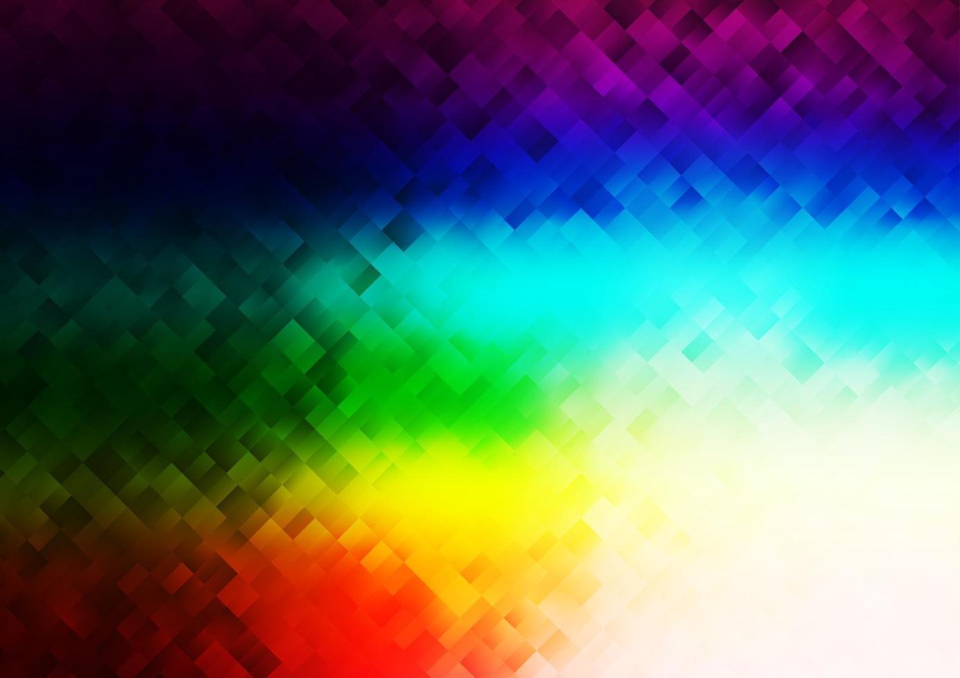 ljus flerfärgad, regnbåge vektor mönster i fyrkantig stil.