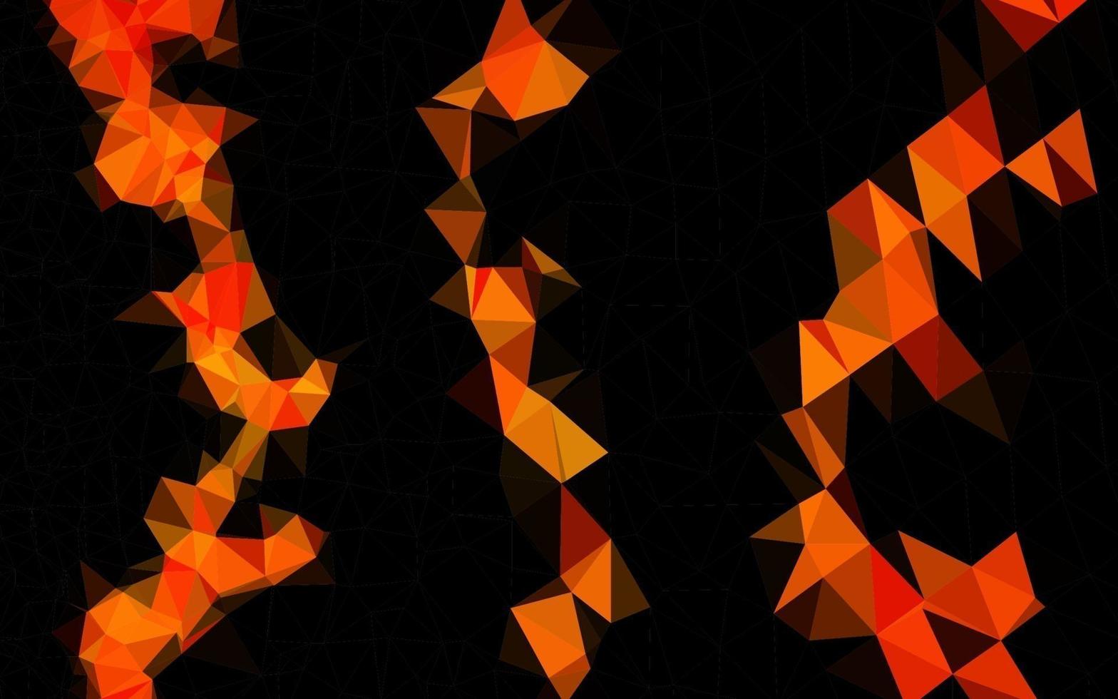 ljus orange vektor triangel mosaik mall.