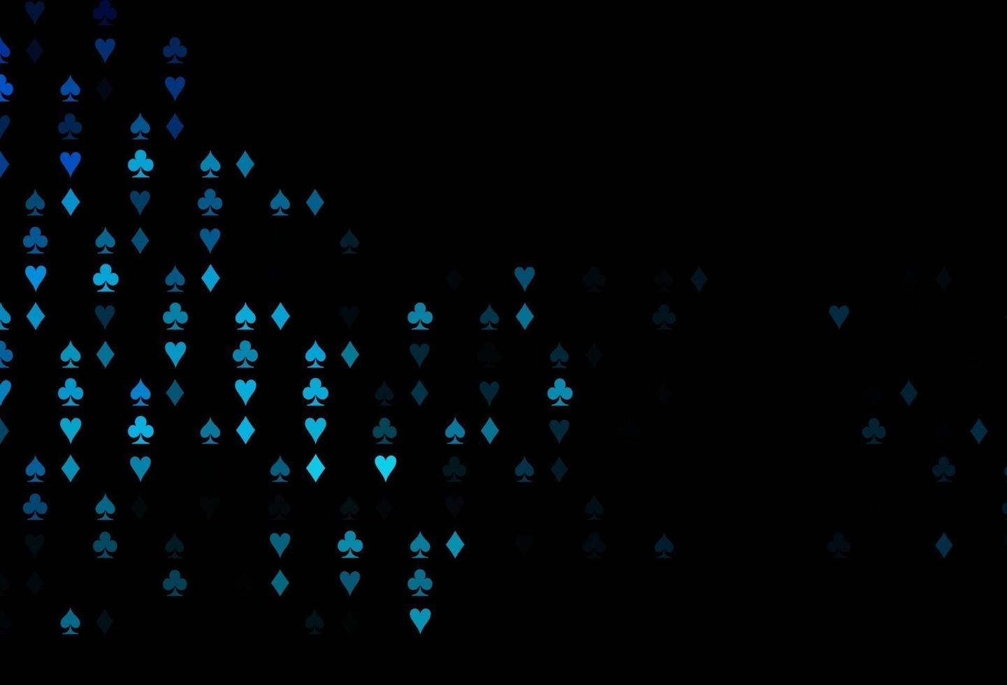 dunkelblauer Vektorhintergrund mit Kartenzeichen. vektor