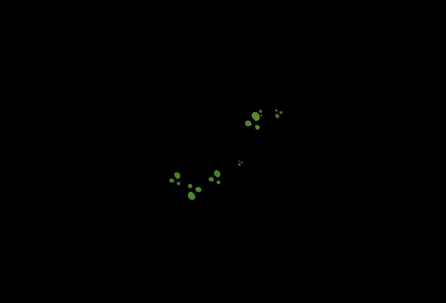 mörkgrön vektor mall med flytande former.