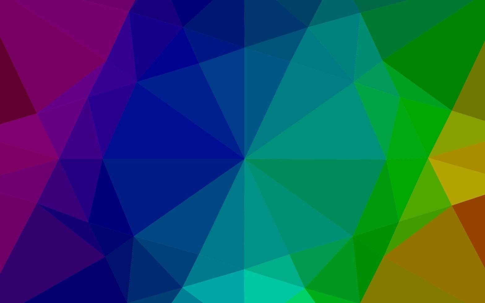 dunkles mehrfarbiges, abstraktes Layout des Regenbogenvektorpolygons. vektor