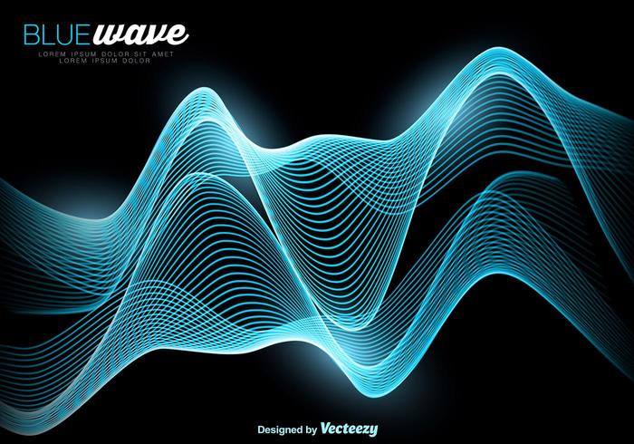 Vektor abstrakt blå våg bakgrund