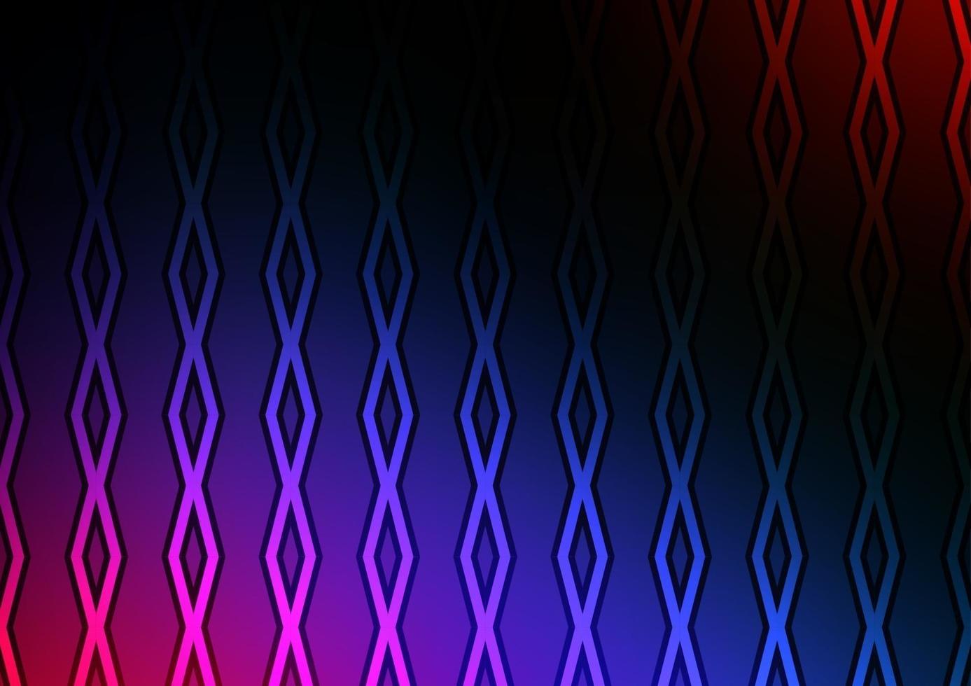 dunkles mehrfarbiges, regenbogenfarbenes Vektorlayout mit Linien, Rechteck. vektor