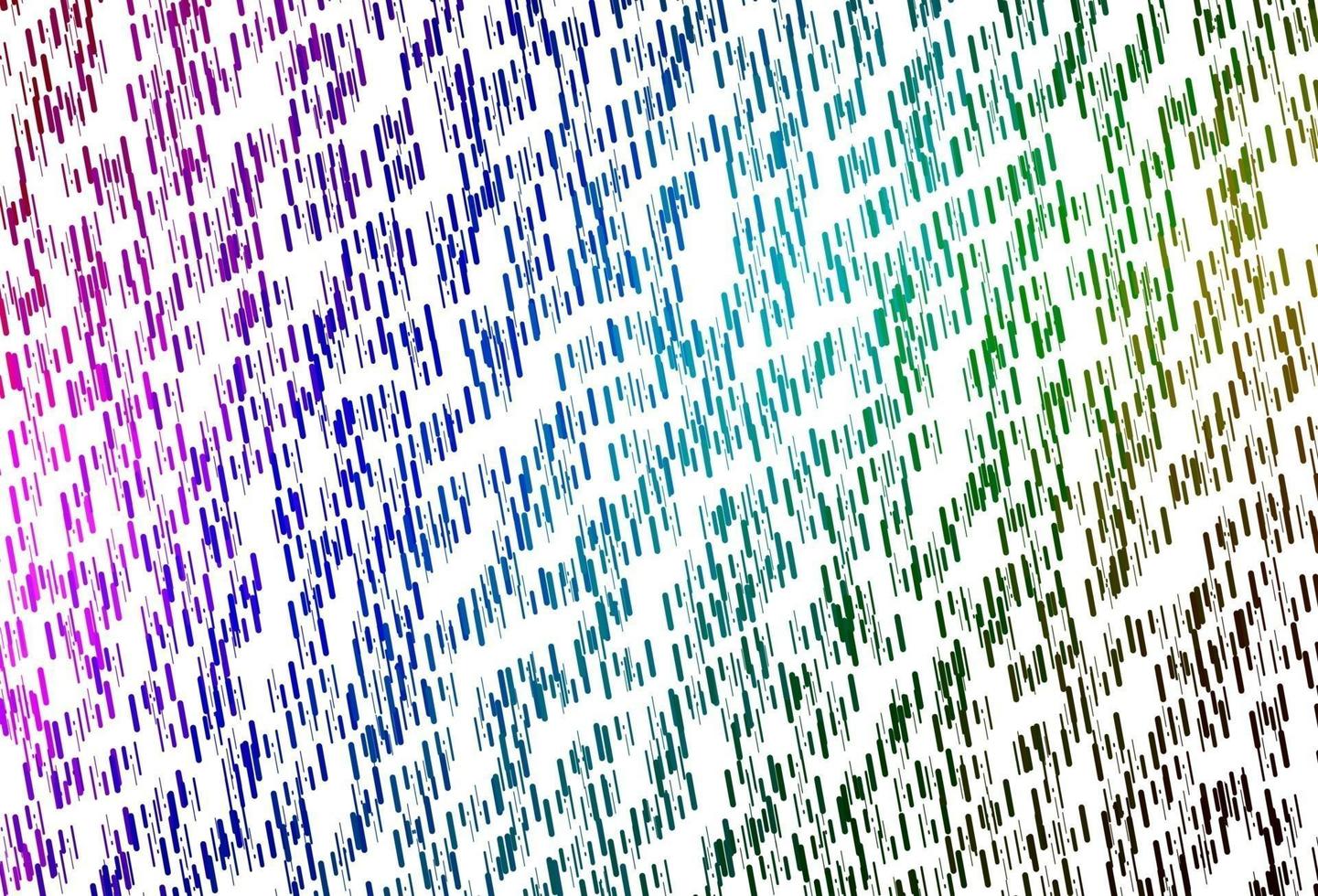 helle mehrfarbige, regenbogenvektorschablone mit wiederholten Stöcken. vektor