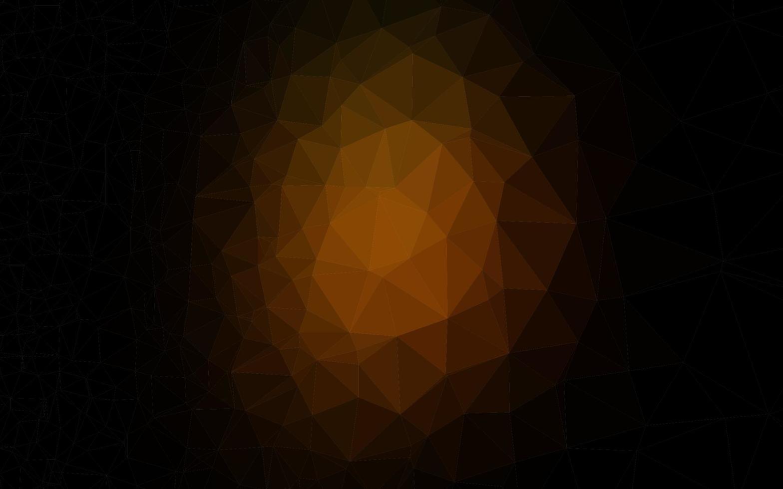 mörkgul, orange vektor abstrakt mosaik bakgrund.