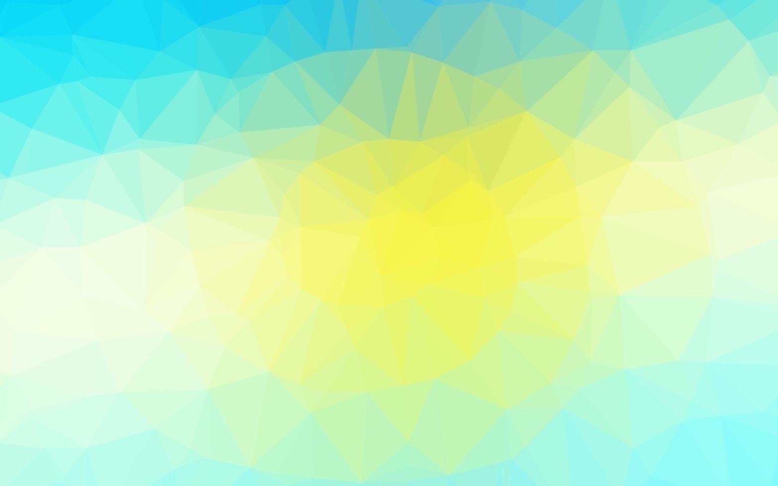 ljus blå, gul vektor triangel mosaik- omslag.