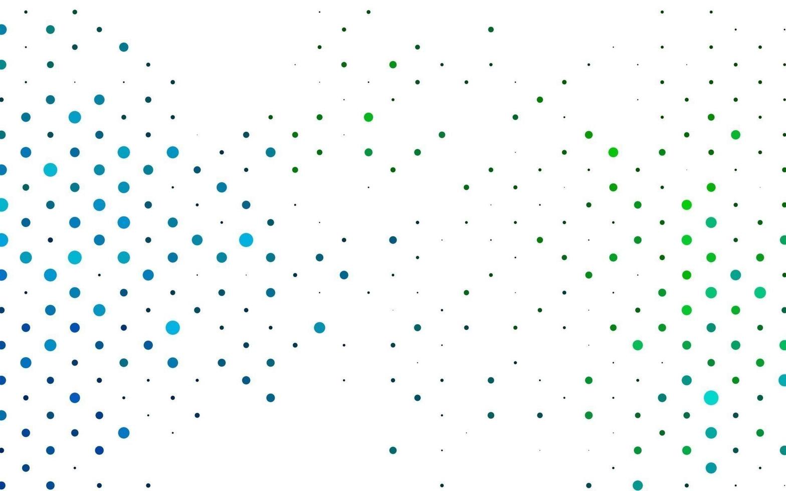hellblauer, grüner Vektorhintergrund mit Punkten. vektor
