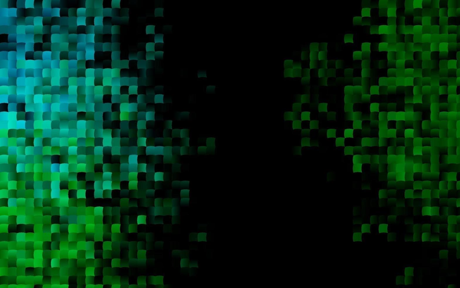 mörkblå, grön vektormall med kristaller, rektanglar. vektor