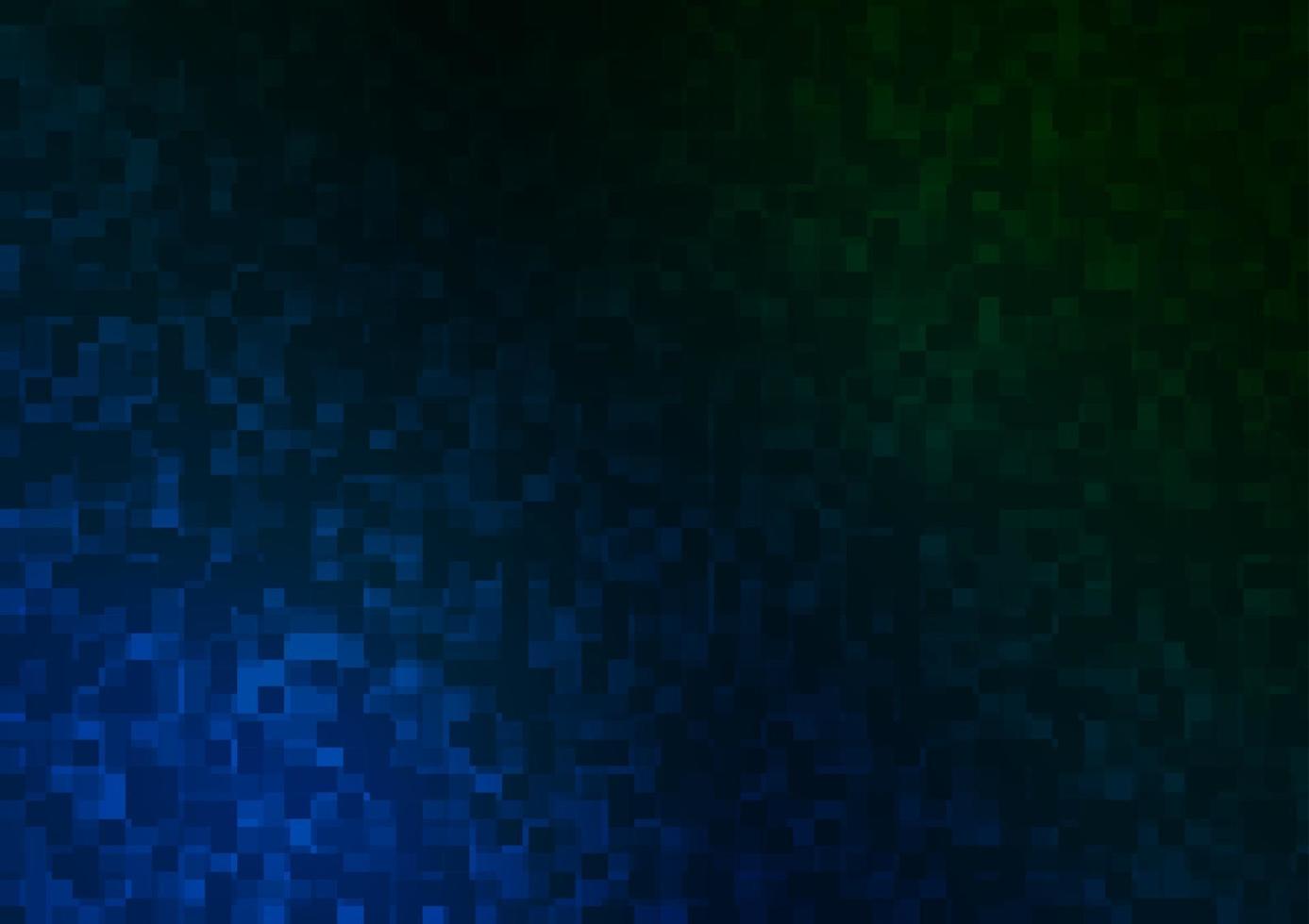 mörkblå, grön vektormall med kristaller, rektanglar. vektor