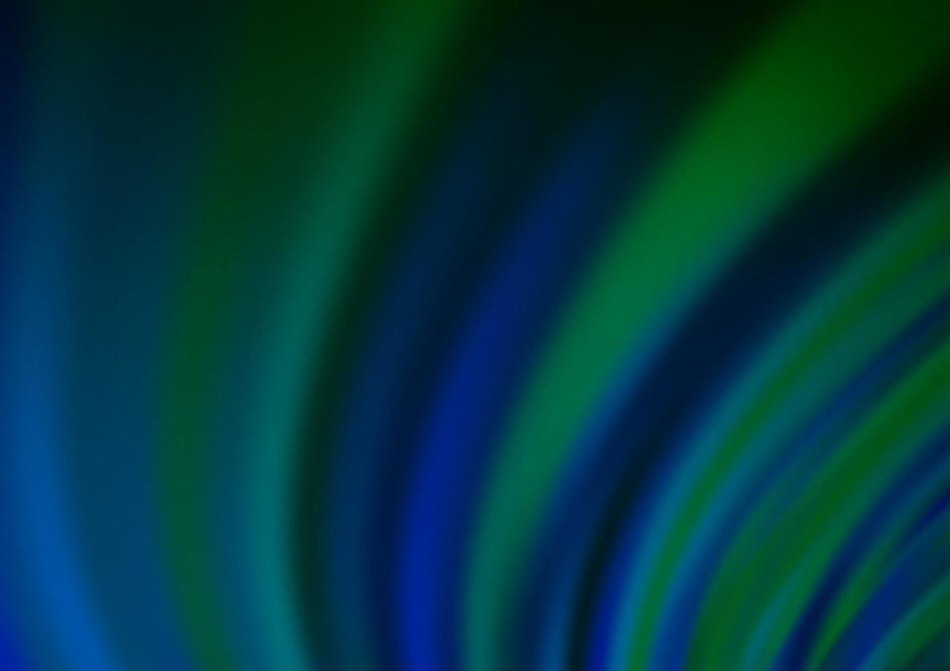 dunkelblaues, grünes Vektormuster mit geschwungenen Kreisen. vektor
