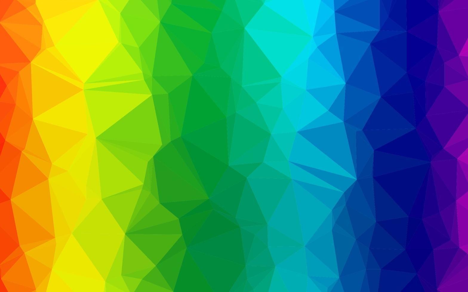 Licht mehrfarbiger, abstrakter Hintergrund des Regenbogenvektorpolygons. vektor