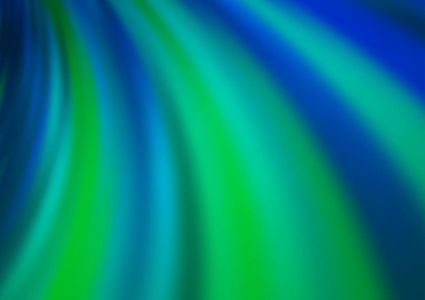 hellblauer, grüner Vektorhintergrund mit gebogenen Linien. vektor