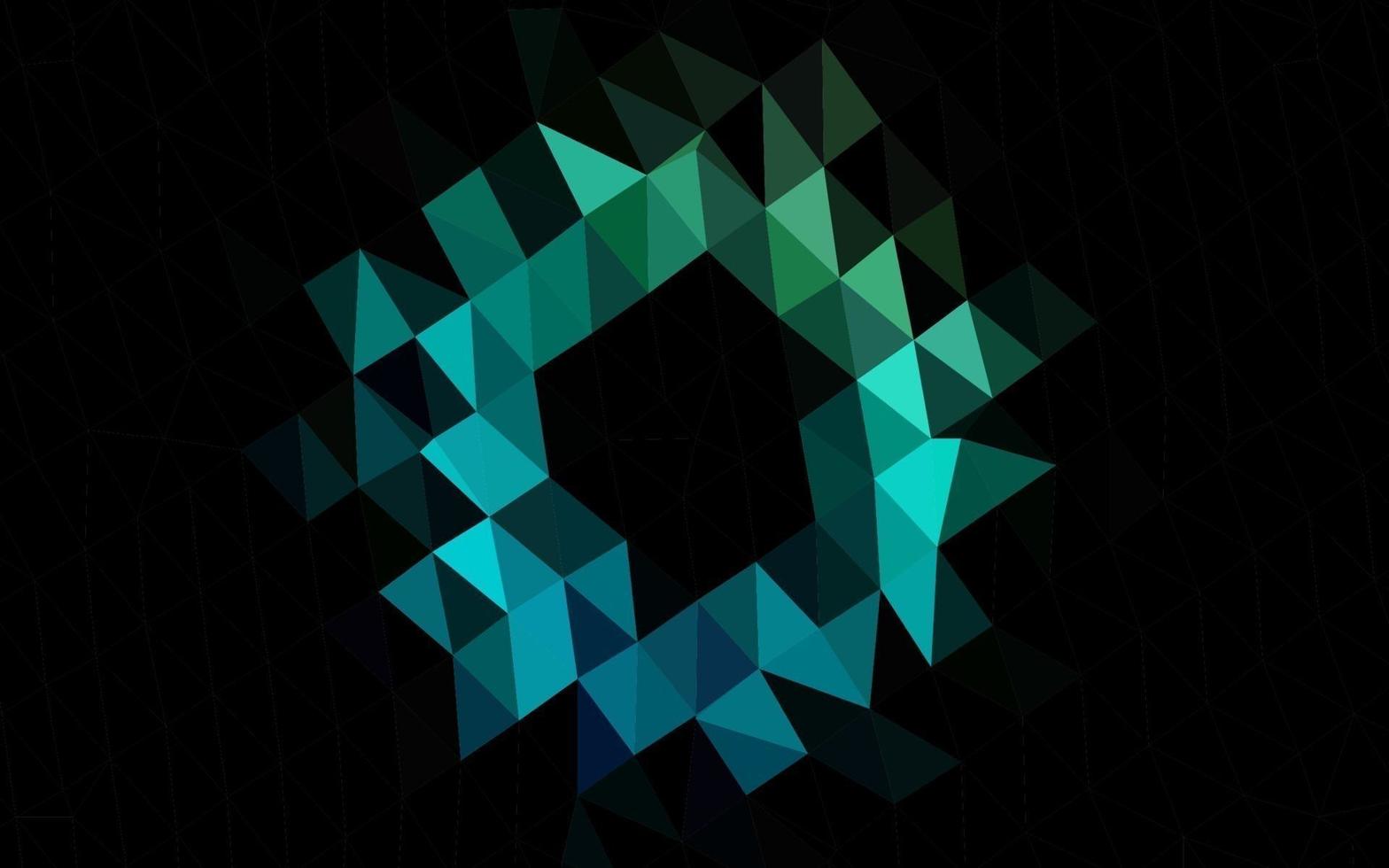 hellblauer, grüner abstrakter polygonaler Vektorplan. vektor