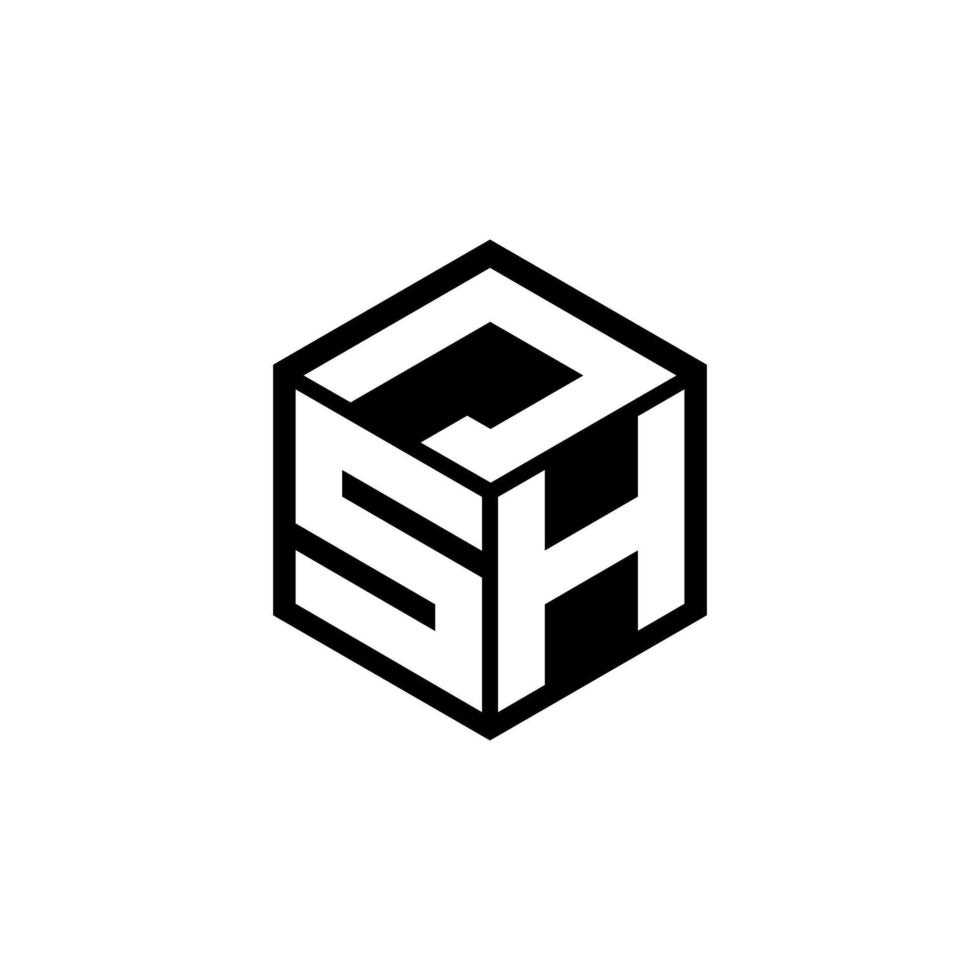 shj-Buchstaben-Logo-Design mit weißem Hintergrund im Illustrator. Vektorlogo, Kalligrafie-Designs für Logo, Poster, Einladung usw. vektor
