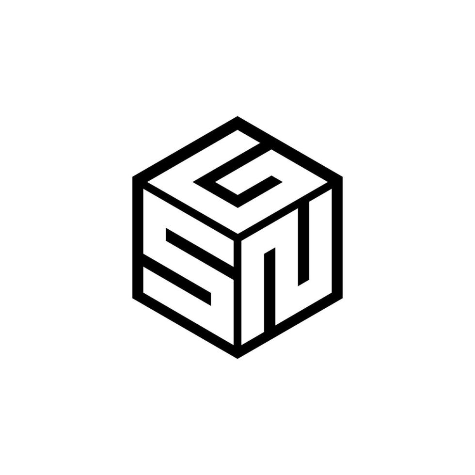 Sng-Brief-Logo-Design mit weißem Hintergrund in Illustrator. Vektorlogo, Kalligrafie-Designs für Logo, Poster, Einladung usw. vektor