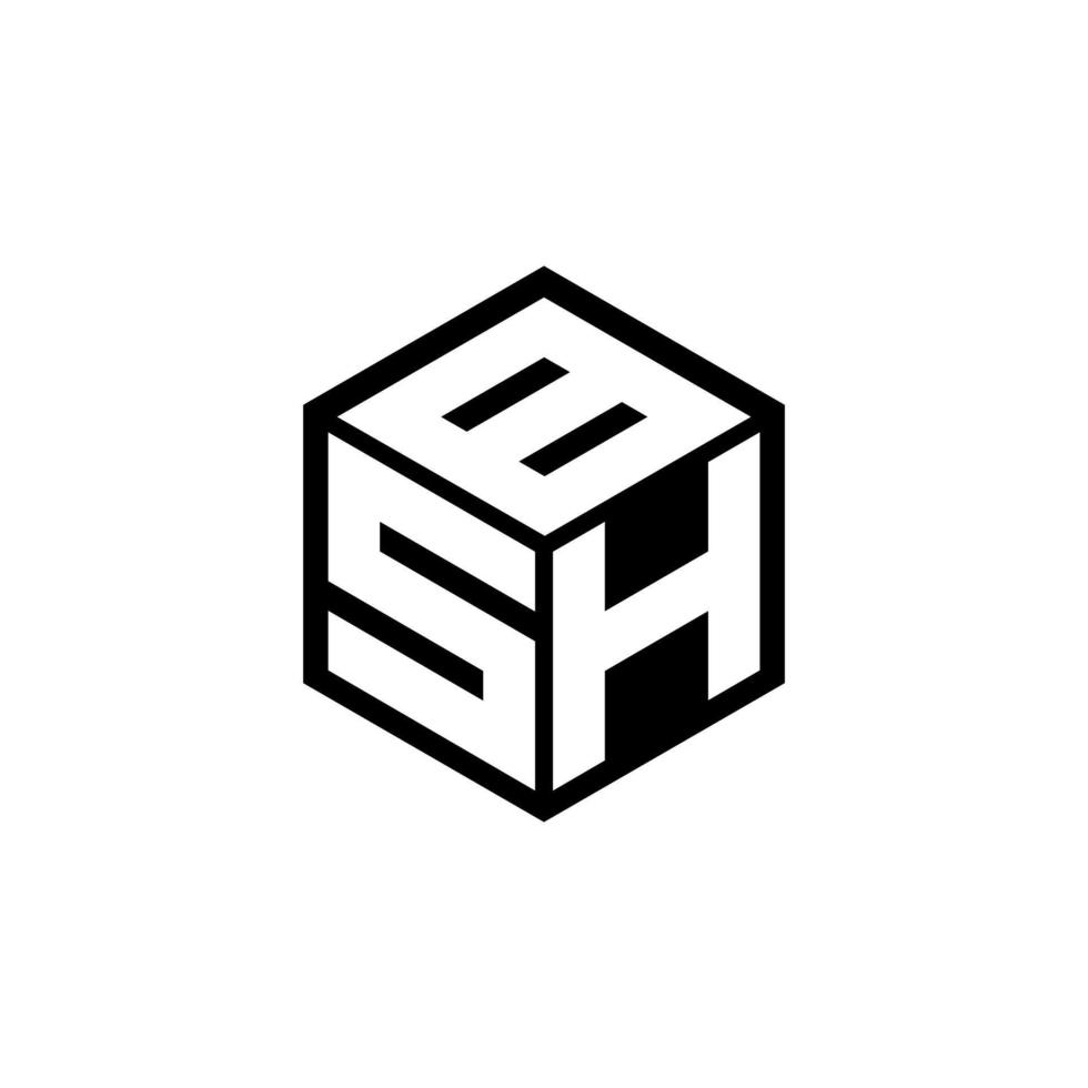 shb-Buchstaben-Logo-Design mit weißem Hintergrund in Illustrator. Vektorlogo, Kalligrafie-Designs für Logo, Poster, Einladung usw. vektor