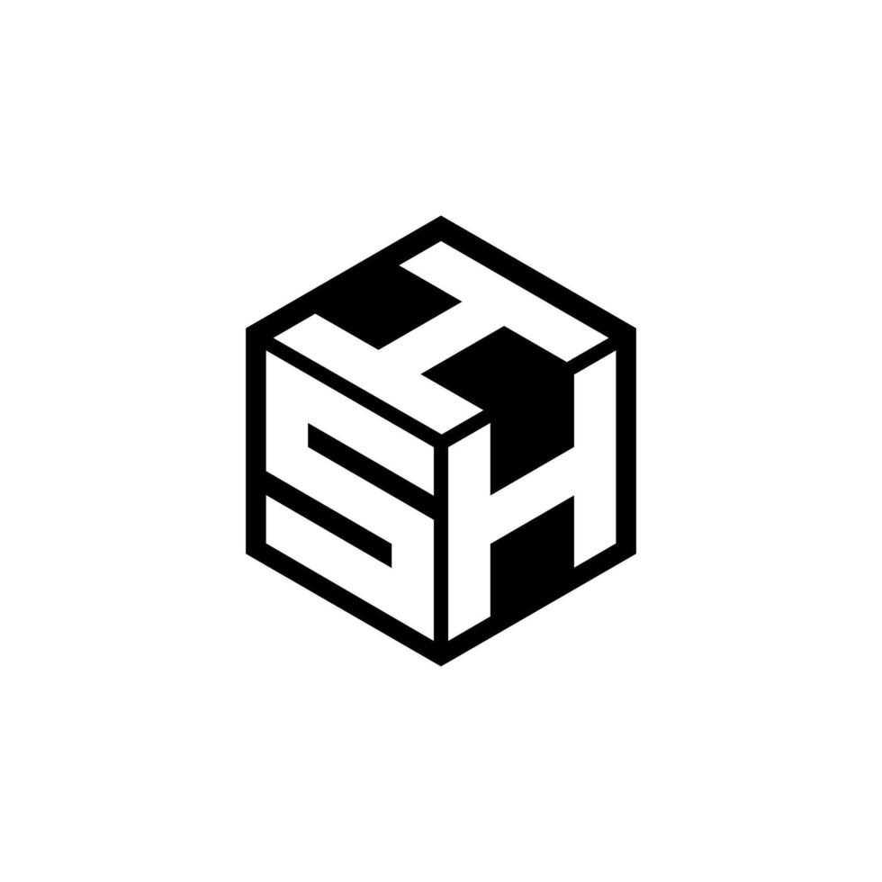 shh-Buchstaben-Logo-Design mit weißem Hintergrund in Illustrator. Vektorlogo, Kalligrafie-Designs für Logo, Poster, Einladung usw. vektor