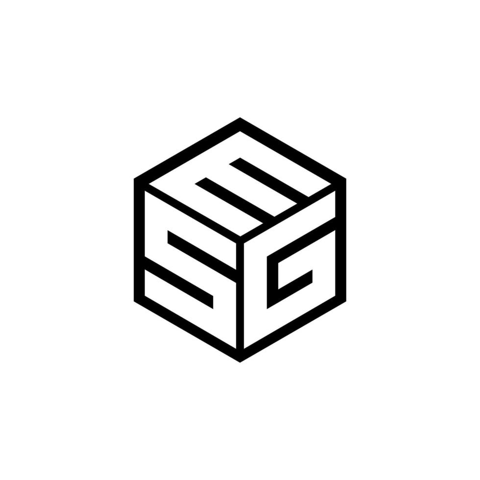 sgm-Brief-Logo-Design mit weißem Hintergrund in Illustrator. Vektorlogo, Kalligrafie-Designs für Logo, Poster, Einladung usw. vektor