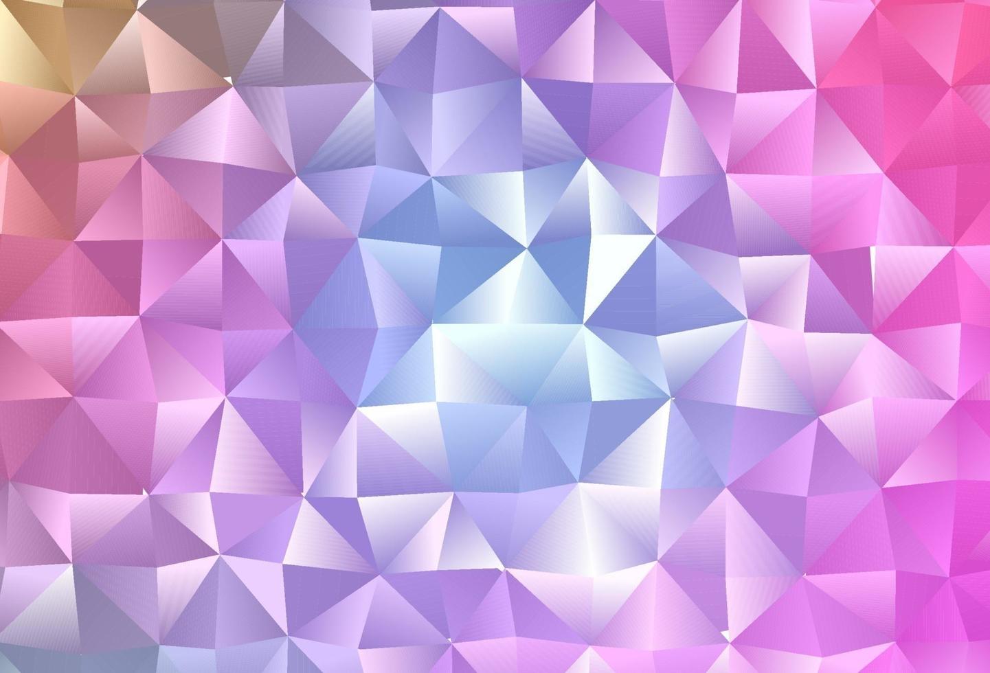 ljus rosa, blå vektor suddigt triangel mall.