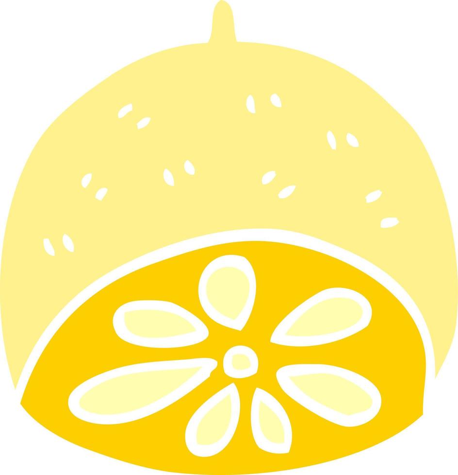 tecknad doodle citron frukt vektor