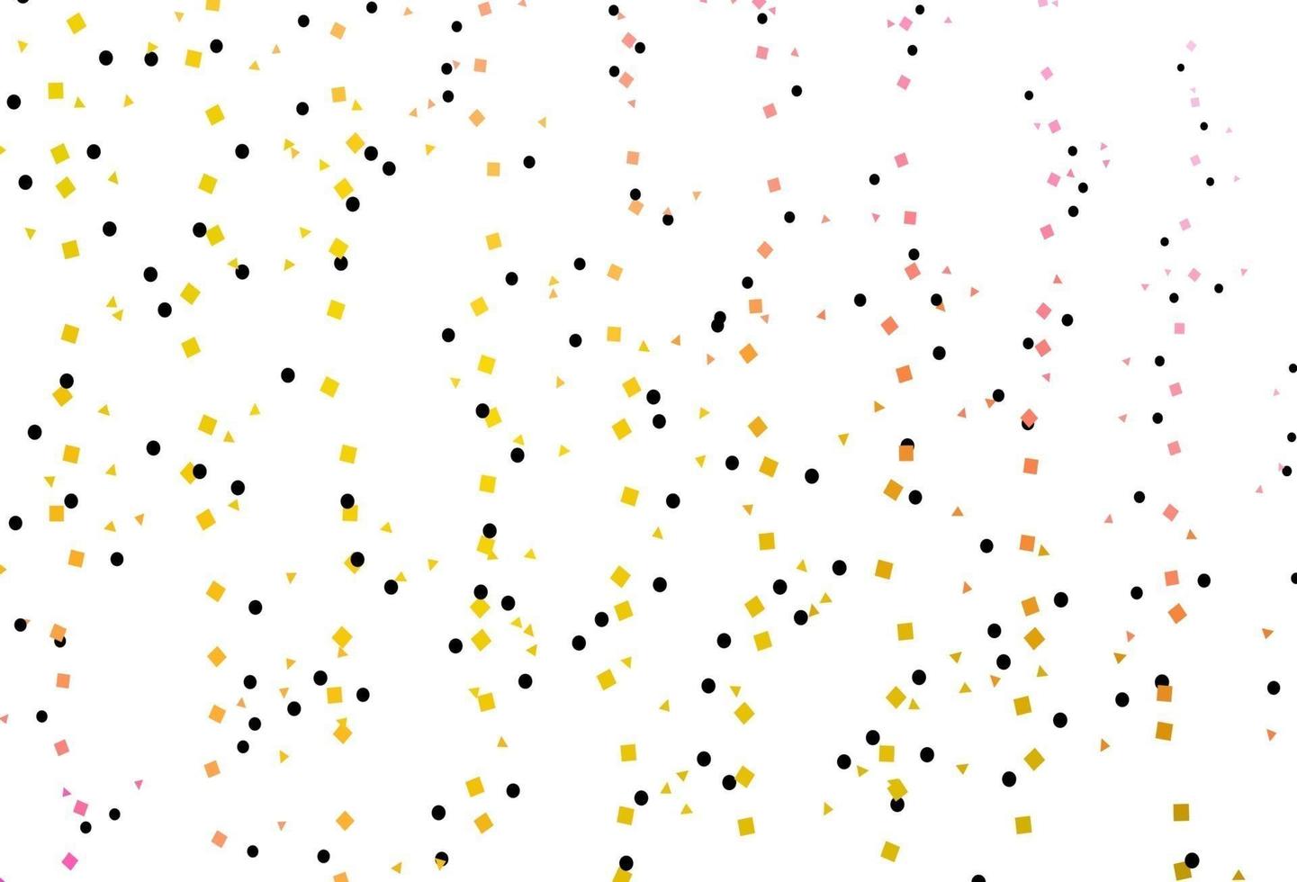 hellrosa, gelbe Vektorstruktur im Polystil mit Kreisen, Würfeln. vektor