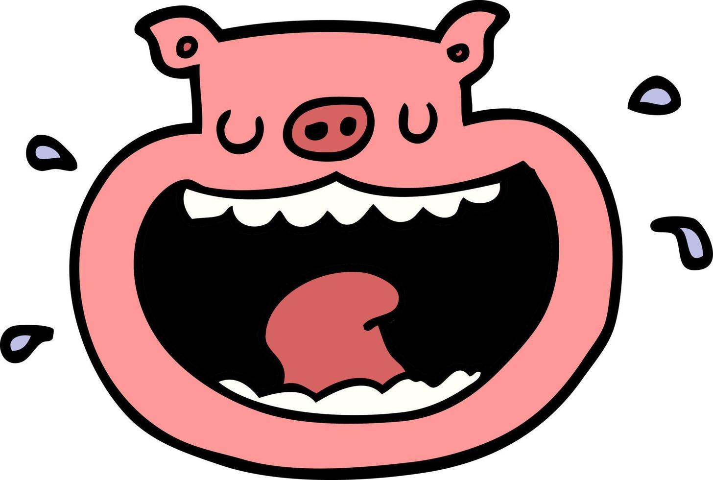 tecknad serie motbjudande gris vektor