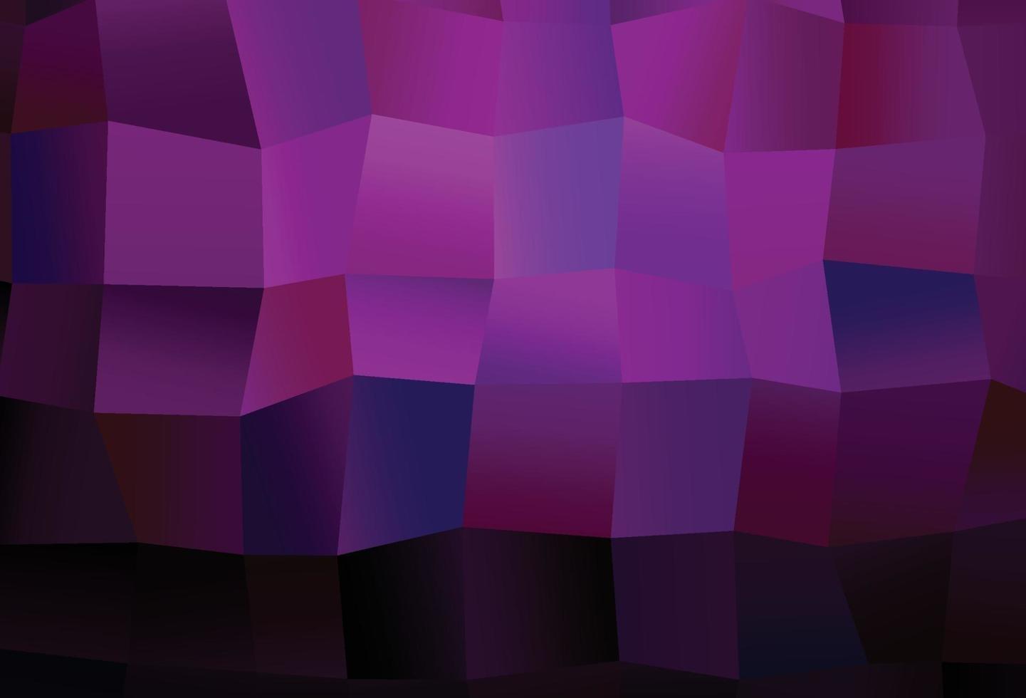 mörk lila vektor mönster med kristaller, rektanglar.