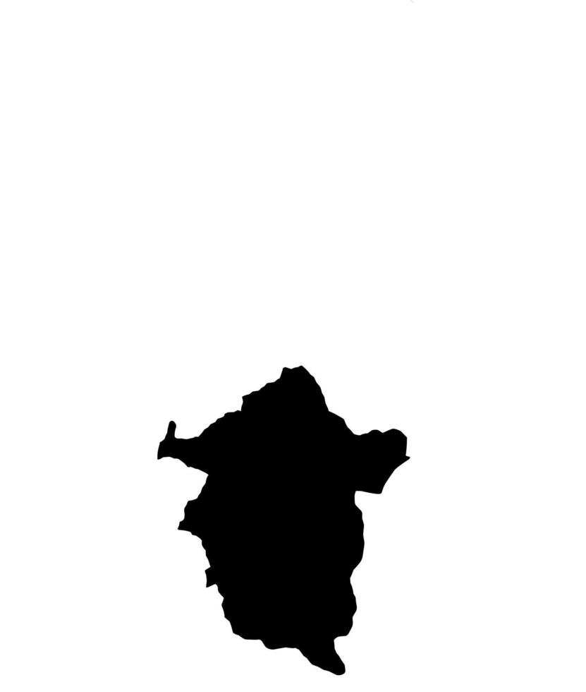 Enugu-Karte schwarze Silhouette auf weißem Hintergrund vektor