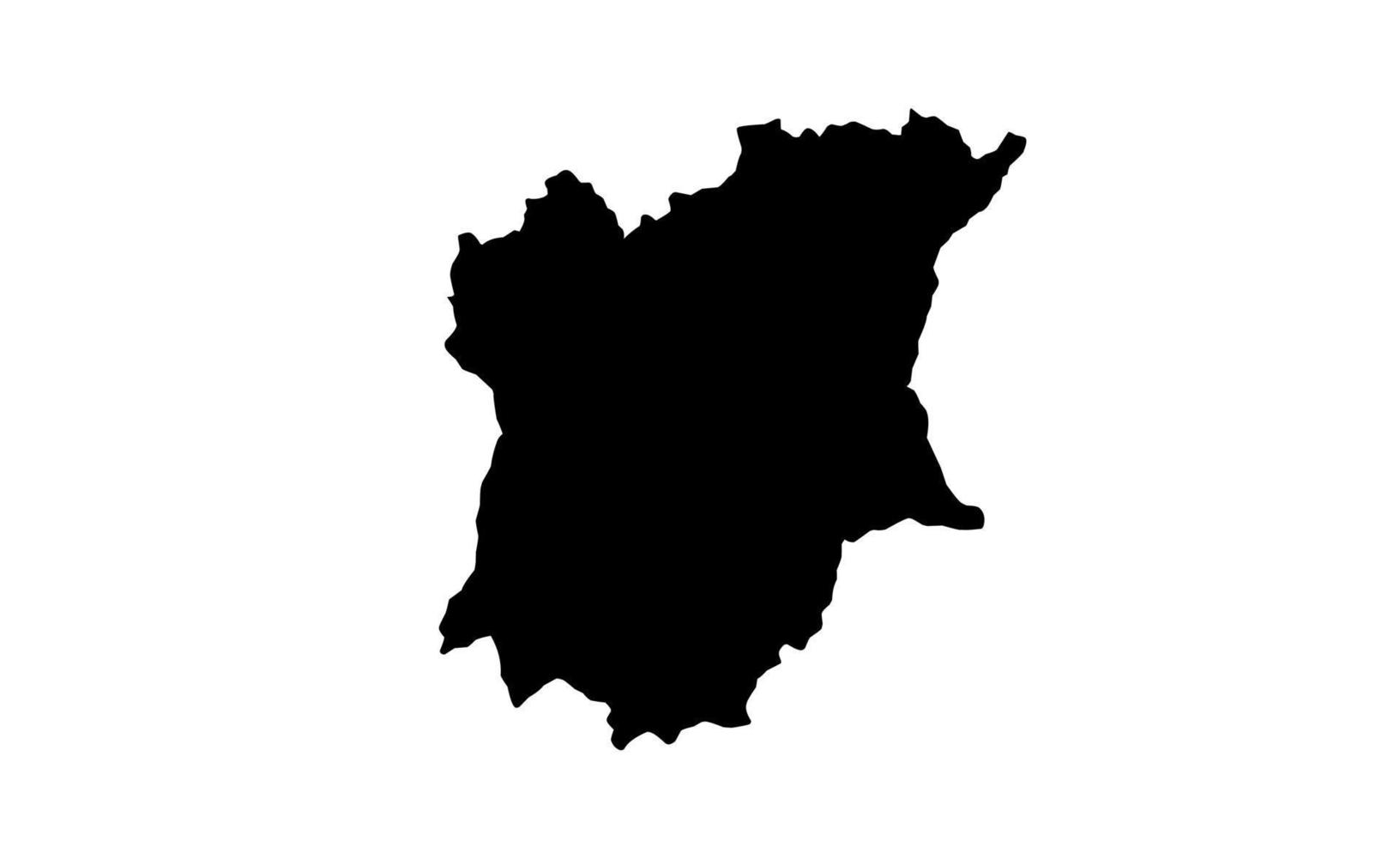 Osun-Karte schwarze Silhouette auf weißem Hintergrund vektor