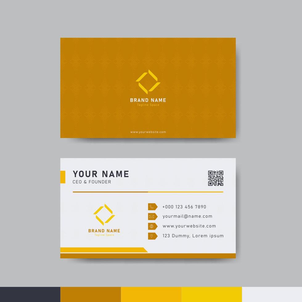 Orange Business Identity Card Template-Konzept vektor