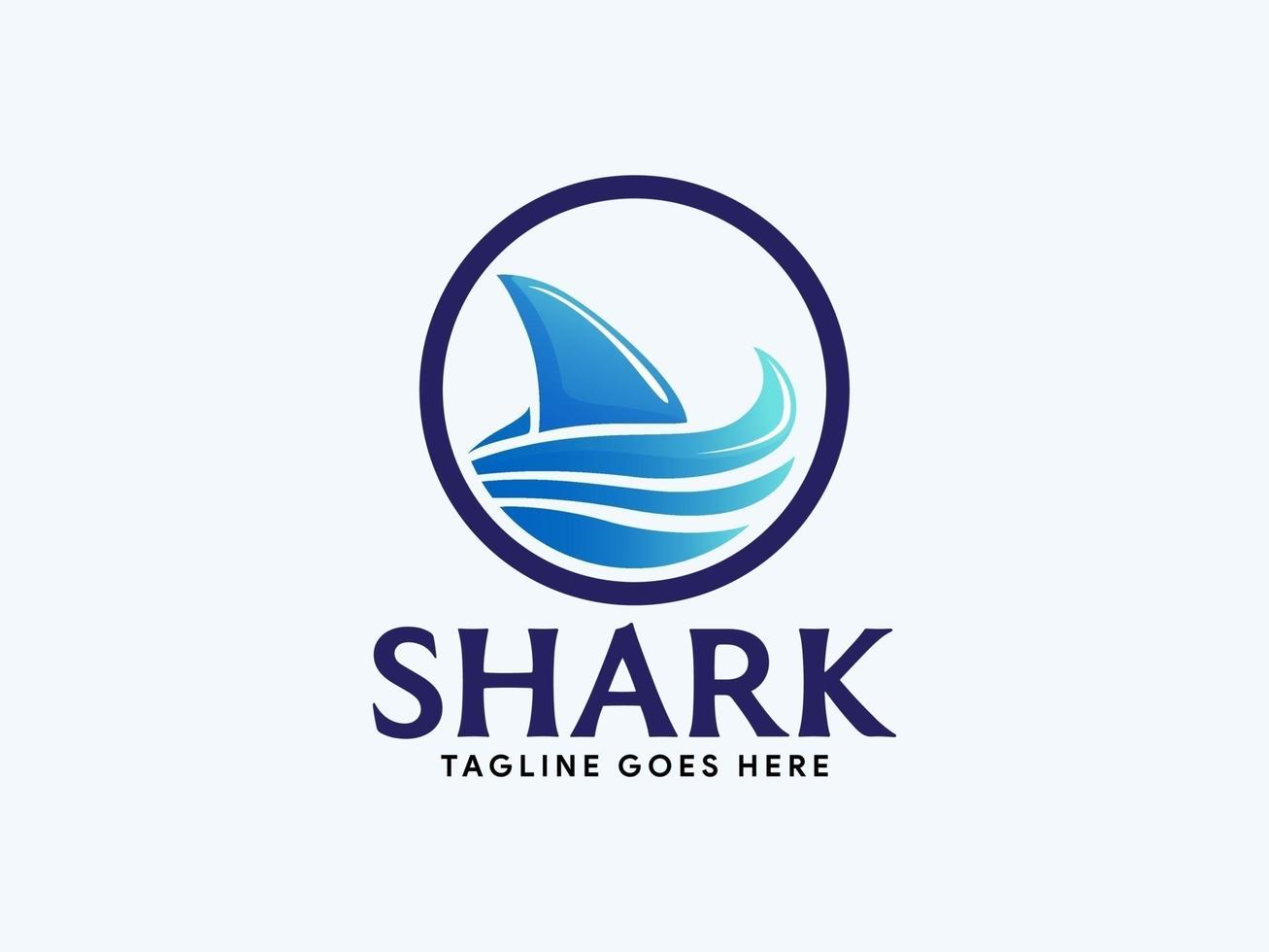 varning haj logotyp mall vektor